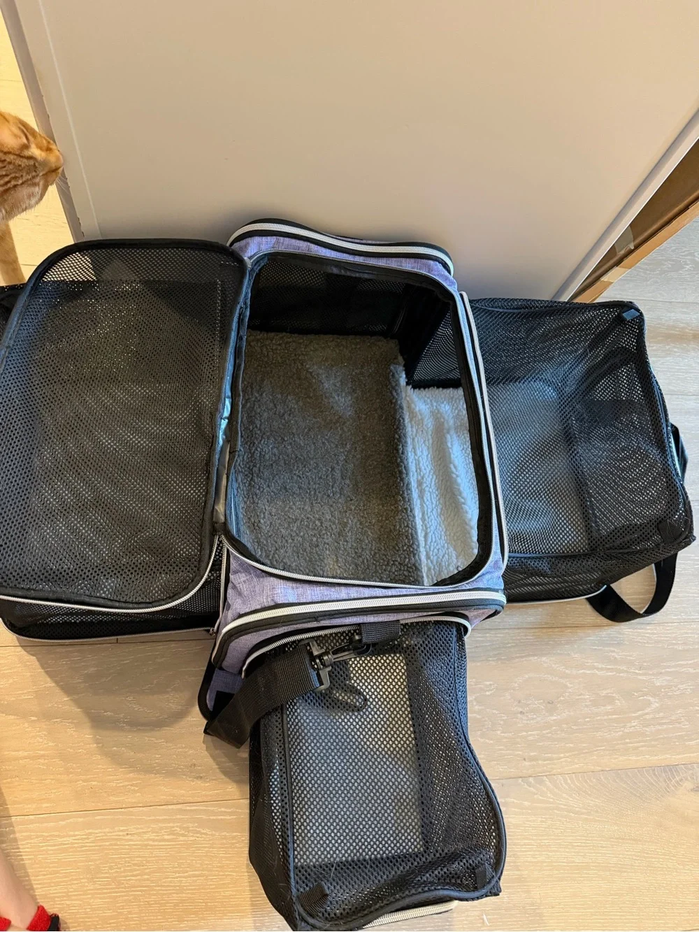 Portable Black Cat Carrier Soft-Sided Pet Travel Bag